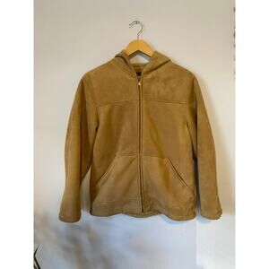 Jason Kole Vegan Faux Suede Sherpa-Lined Hooded Zip Jacket | Hoodie - Women's S